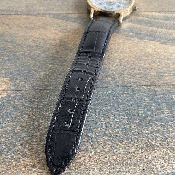 XOXO Geometric Analog Quartz w/ Black Leather Strap XO3461 Womens Watch (F8) - Picture 4 of 7